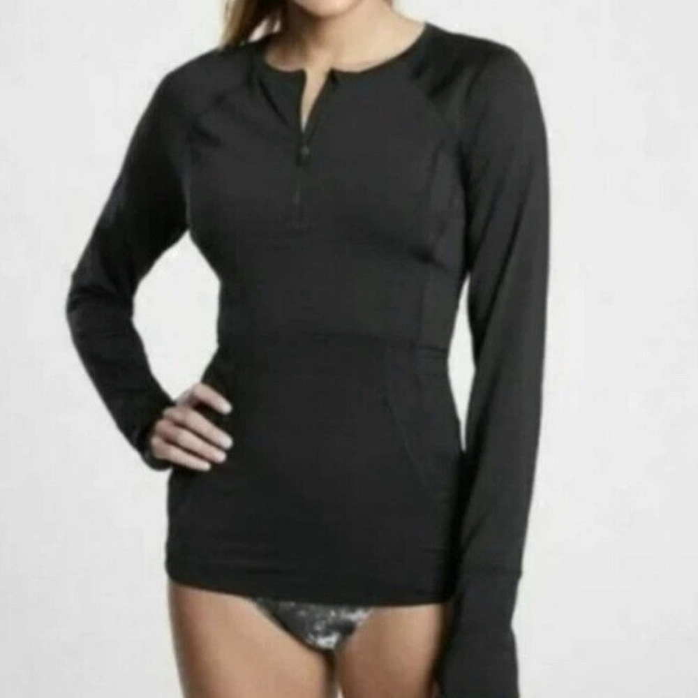 Athleta Pacifica Contoured Long Sleeve1/4 zip Shirt